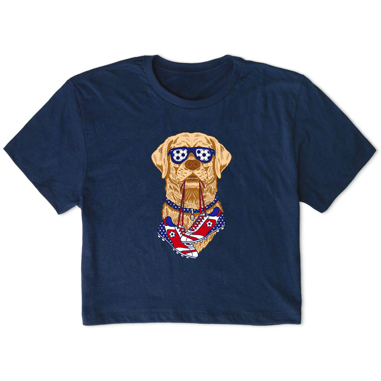 Soccer Short Sleeve Crop Tee - Freedom Hound Soccer