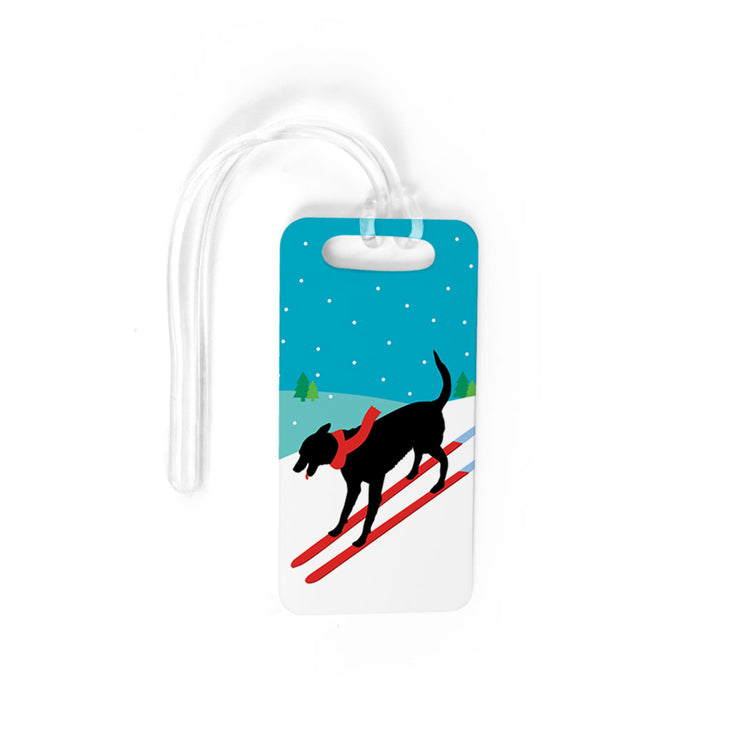 Skiing Bag/Luggage Tag - Vintage Dog