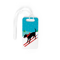 Skiing Bag/Luggage Tag - Vintage Dog