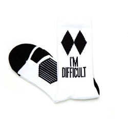 Skiing & Snowboarding Woven Mid-Calf Socks - I'm Difficult