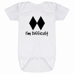 Skiing & Snowboarding Baby One-Piece - I'm Difficult