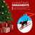 Skiing Round Ceramic Ornament - Skiing Dog