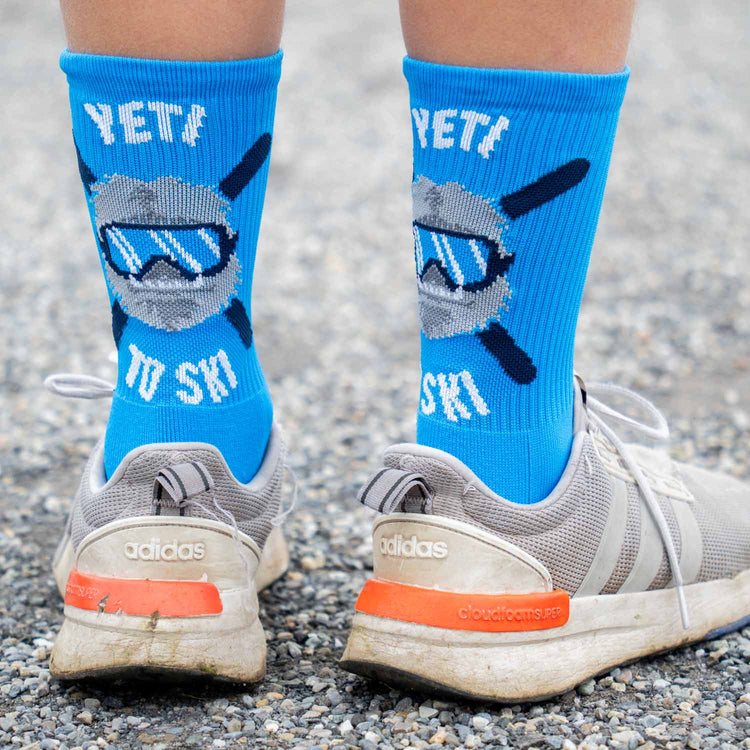 Skiing Woven Mid-Calf Socks - Yeti to Ski