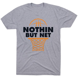 Basketball Tshirt Short Sleeve Nothin But Net [Gray/Adult X-Large] - SS