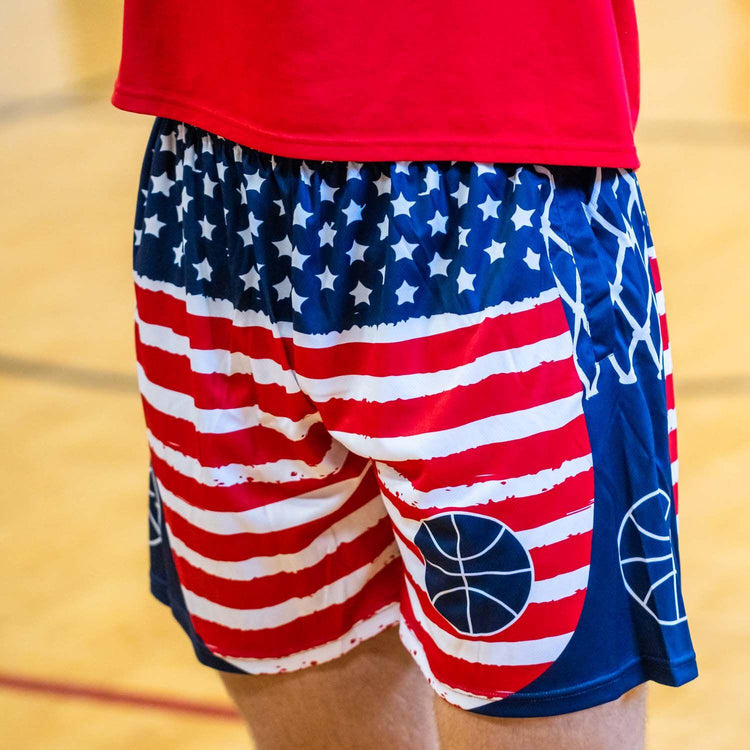 Basketball Beckett™ Shorts - Patriotic [Adult X-Large] - SS