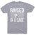 Baseball Tshirt Short Sleeve Raised in a Cage Baseball [Gray/Adult X-Large] - SS