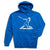Baseball Hooded Sweatshirt - Baseball Player [Royal/Adult X-Large] - SS