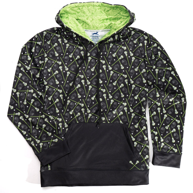 Guys Lacrosse Gameday Hoodie - Twig & Lid Lacrosse [Adult Medium] - SS