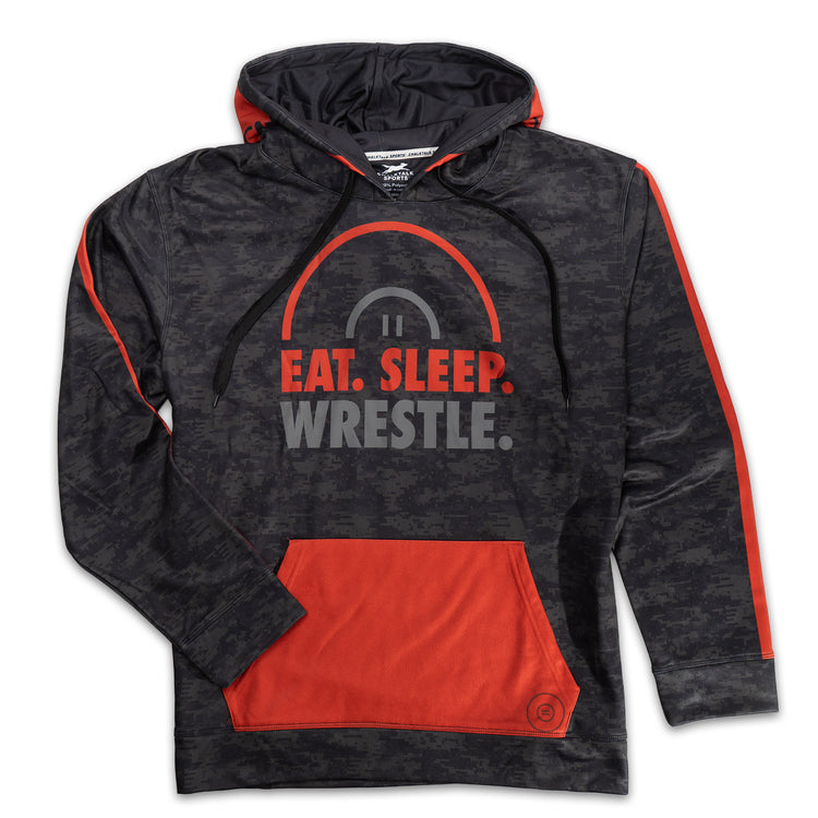 Wrestling GamedayHoodie - Eat Sleep Wrestle [Adult Medium] - SS