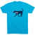 Girls Lacrosse Short Sleeve T-Shirt LuLa the Lax Dog(Blue) [Turquoise/Adult Small] - SS