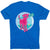 Girls Lacrosse Short Sleeve T-Shirt - Lacrosse Dog with Girl Stick [Royal/Adult X-Large] - SS