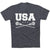 Guys Lacrosse Short Sleeve T-Shirt - USA [Charcoal/Youth Medium] - SS