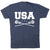 Guys Lacrosse Short Sleeve T-Shirt - USA [Navy/Youth Small] - SS