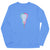 Girls Lacrosse Long Sleeve Performance Tee - Lacrosse Stick Heart [Light Blue/Adult XX-Large] - SS
