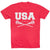 Girls Lacrosse T-Shirt Short Sleeve - USA Girls Lacrosse [Red/Youth X-Large] - SS