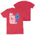Guys Lacrosse Short Sleeve T-Shirt - My Goal Is To Deny Yours Defenseman (Back Design) [Red/Adult Medium] - SS