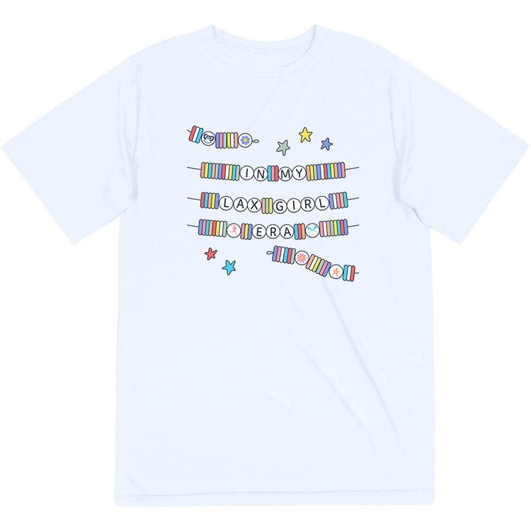Girls Lacrosse Short Sleeve Performance Tee - In My Lax Girl Era [White/Adult XX-Large] - SS