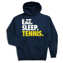 Tennis Hooded Sweatshirt - Eat. Sleep. Tennis. [Navy/Adult Small] - SS