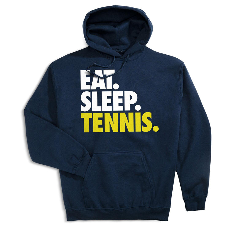 Tennis Hooded Sweatshirt - Eat. Sleep. Tennis. [Navy/Adult Small] - SS