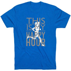 Running Short Sleeve T-Shirt - This Is My Happy Hour [Royal/Adult X-Large] - SS