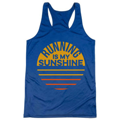 Women's Racerback Performance Tank Top - Running is My Sunshine [Royal/Adult X-Large] - SS
