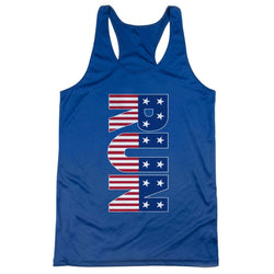 Women's Racerback Performance Tank Top - Patriotic Run [Royal/Adult Large] - SS
