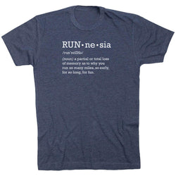 Running Short Sleeve T-Shirt - RUNnesia [Navy/Adult Medium] - SS