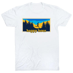 Running Short Sleeve T-Shirt - Happy Hour Runner [White/Adult X-Large] - SS