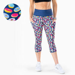 Running Performance Capris - Donuts [Adult X-Small] - SS