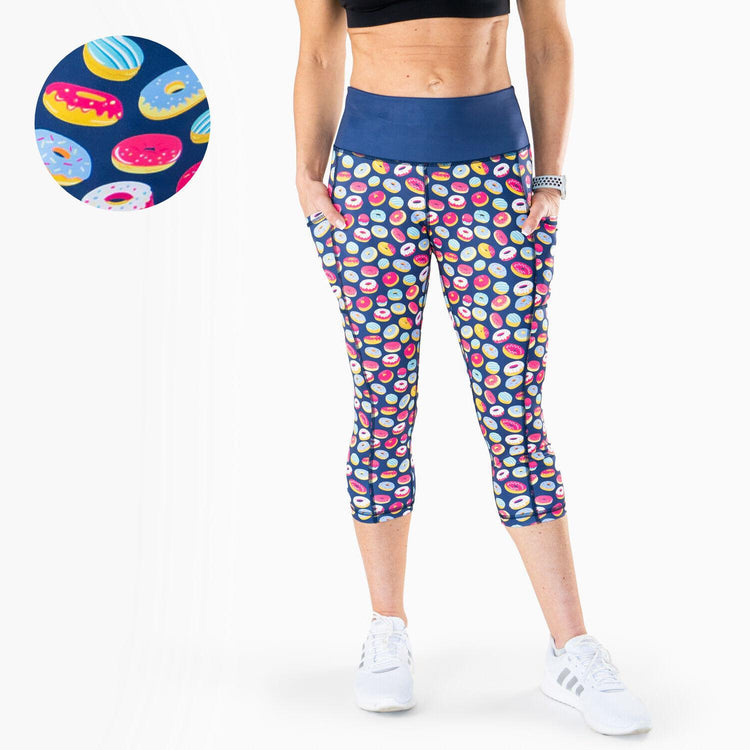 Running Performance Capris - Donuts [Adult X-Small] - SS