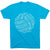 Volleyball T-Shirt Short Sleeve Volleyball Words [Turquoise/Youth Large] - SS