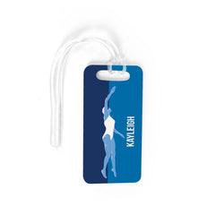 Swimming Bag/Luggage Tag - Personalized Swimmer Girl