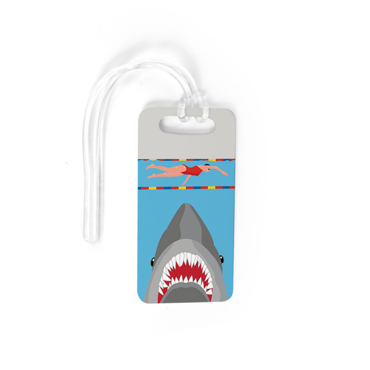 Swimming Bag/Luggage Tag - Shark Attack (Girl Swimmer)