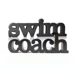 Swimming Coach Wood Words Ready To Autograph