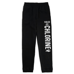 Swimming Fleece Sweatpants - Fueled By Chlorine [Black/Youth Large] - SS