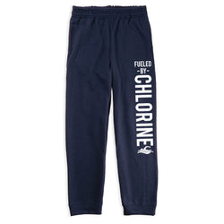 Swimming Fleece Sweatpants - Fueled By Chlorine [Navy/Youth Medium] - SS