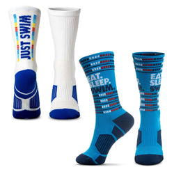 Swimming Woven Mid-Calf Sock Set - Lane Lines