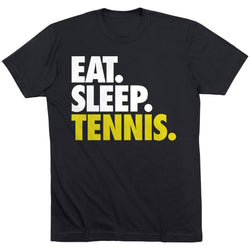 Tennis T-Shirt Short Sleeve Eat. Sleep. Tennis. [Youth X-Large/Black] - SS