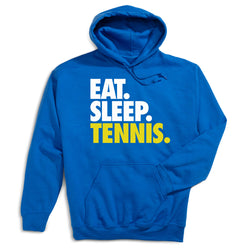 Tennis Hooded Sweatshirt - Eat. Sleep. Tennis. [Royal/Adult Small] - SS