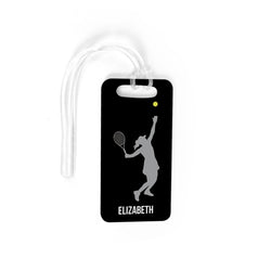 Tennis Bag/Luggage Tag - Personalized Girl Tennis Player