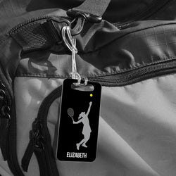 Tennis Bag/Luggage Tag - Personalized Girl Tennis Player