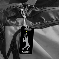Tennis Bag/Luggage Tag - Personalized Guy Tennis Player