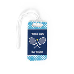 Tennis Bag/Luggage Tag - Personalized Tennis Team with Rackets