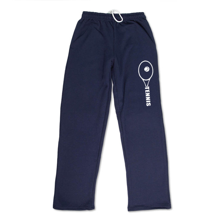 Tennis Fleece Sweatpants - Tennis Racket [Adult Small/Navy] - SS