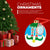 Tennis Round Ceramic Ornament - Elf Graphic