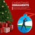 Tennis Round Ceramic Ornament - Girl Silhouette with Santa Hat