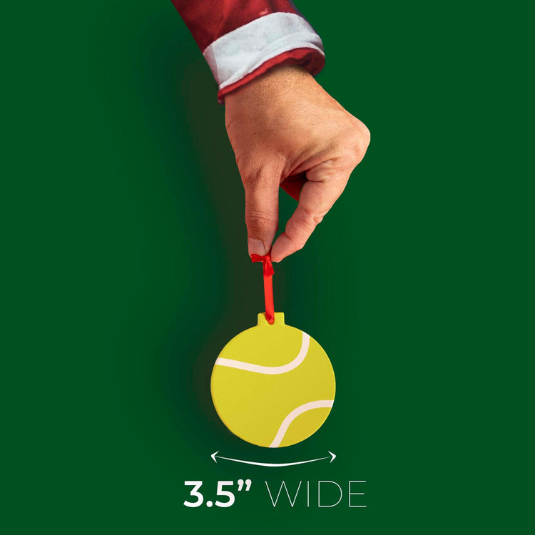 Tennis Round Ceramic Ornament - Tennis Ball Graphic