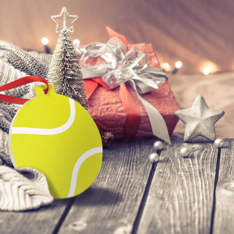 Tennis Round Ceramic Ornament - Tennis Ball Graphic