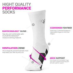 Tennis Mid-Calf Socks - Crossed Racquet (Emb) - Navy