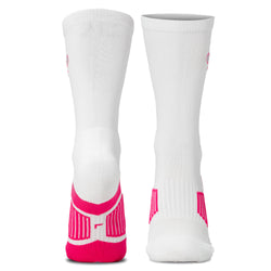Tennis Mid-Calf Socks - Crossed Racquet (Emb) - Pink